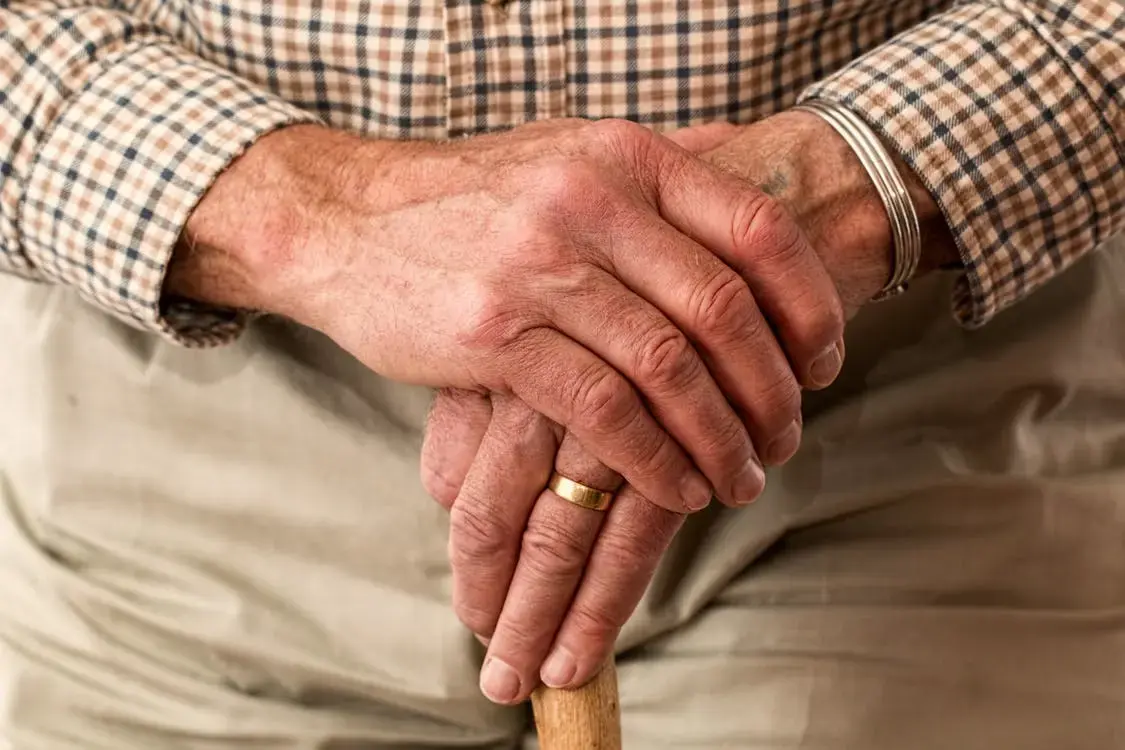 An elderly man who has just signed up for Medicare Plan G.